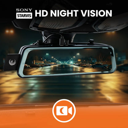 Road Angel Halo Vision 3 Rear View Mirror 4K Dual Dashcam
