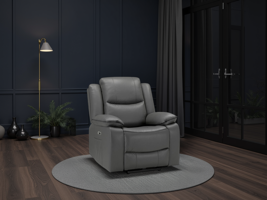 Harald Electric Recliner Sofa Grey Armchair