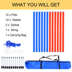 PawHut Dog Agility Training Equipment Dog Play Run Obedience Training Set Adjustable (Poles)