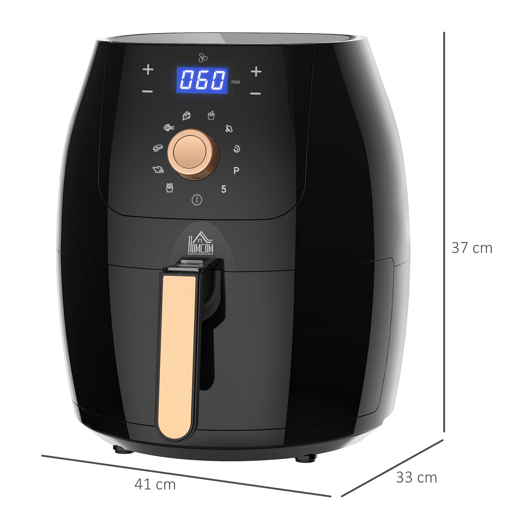 5.5L 1700W Air Fryer, with Digital Display, 80-200? Temperature