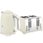 Retro 3000W Kettle and Toaster Set - Grey