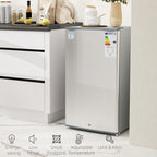 91L Freestanding Under-Counter Fridge with Lock - Grey