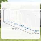 PawHut Dog Agility Equipment Training Adjustable Obstacle Course Set with 6 Weaves Poles Storage Bag for Pet Outdoor Games Exercise