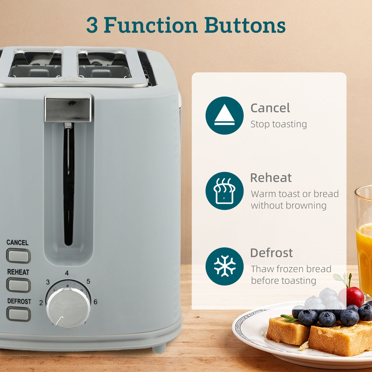 Modern Kettle and Toaster Set - Grey