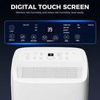 30L/Day Dehumidifier with Auto-Clean Filter, Continuous Drainage, 4L Water Tank, 24H Timer, Digital Humidity Display, Dehumidifier for Home Damp, Bedroom, Condensation, Mould, Laundry Drying