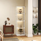 Four-Shelf Floor Lamp - White