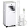 7000 BTU Air Conditioning Unit, 3-in-1 Portable Air Conditioner, Dehumidifier, Cooling Fan with 2 Speeds, 24H Timer, Remote Control, LED Display, Window Venting Kit, 15m²