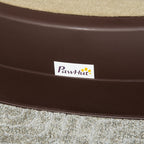 PawHut Foldable Dog Steps for Bed Sofa, Portable Dog Stairs 3-Step for High Bed, Pet Stairs with Non-slip Mats for Small and Miniature Breeds, 49 x 38 x 38 cm, Brown