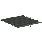 Outsunny Retractable Pergola Cover, 2.55 x 2.5 m Replacement Canopy Fabric for 3 x 3 m Frame, Roof Top Only, Dark Grey