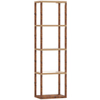 Four-Shelf Floor Lamp - Rustic Brown