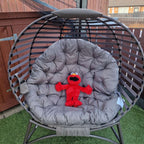 Outsunny Egg Chair with Cushion & Side Pocket - Brown