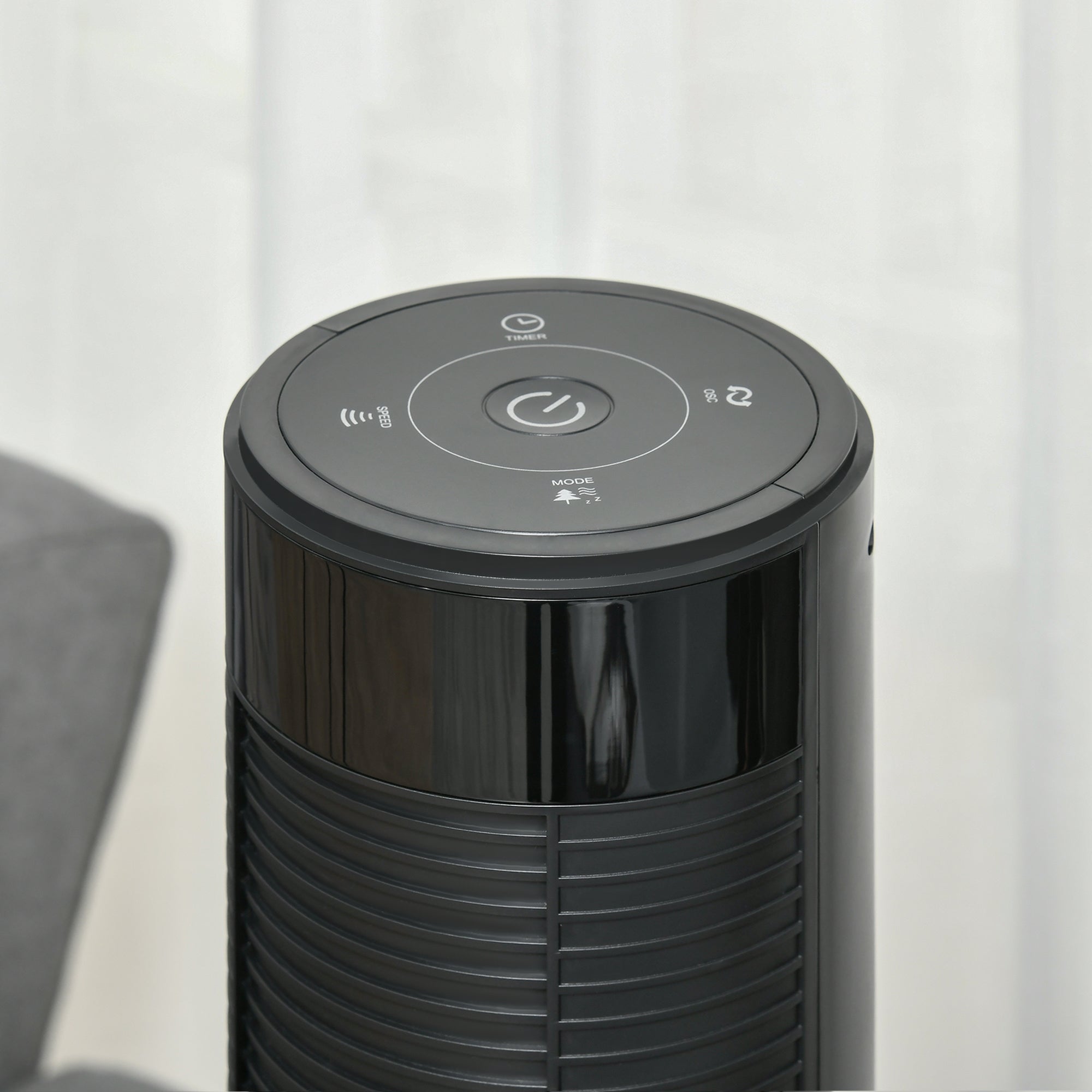 46" Oscillating Tower Fan with Remote Control, 12H Timer, 3 Speed, 4 Modes, Quiet Cooling Fans, Electric Floor Standing Fan for Home Bedroom Office, Black