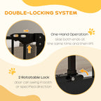 PawHut Adjustable Safety Gate w/ One Extensions, Four Adjustable Screws, Black