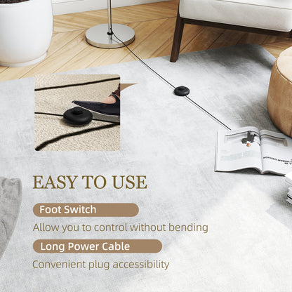 3-Light Tree Floor Lamps for Living Room, Modern Standing Lamp for Bedroom with Globe Lampshade, 3000K/4000K/6000K Colour Temperatures, Steel Base, Silver Tone