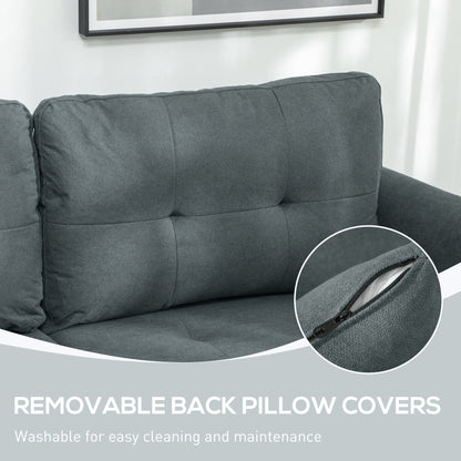 L' Shape Modular Storage Sofa - Dark Grey