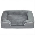 PawHut Dog Sofa Bed, Washable Pet Bed with Removable Cover and Non-Slip Bottom for Cats and Small Dogs, Grey