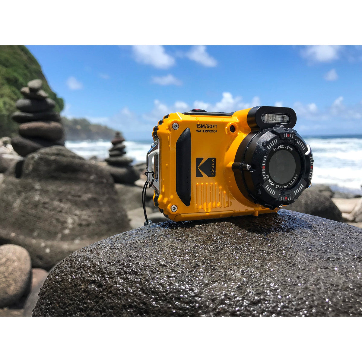 Kodak PIXPRO WPZ2 16MP 4x Zoom Tough Compact Camera - Yellow