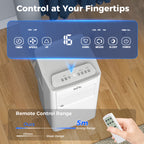 7000 BTU Air Conditioning Unit, 3-in-1 Portable Air Conditioner, Dehumidifier, Cooling Fan with 2 Speeds, 24H Timer, Remote Control, LED Display, Window Venting Kit, 15m²