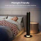 Tower Fan with WiFi App Control, Standing Floor Fan with 3 Speed 4 Modes, 12 Hour Timer and Night Light Black