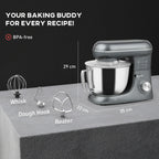1300W Kitchen Stand Mixer, with Accessories - Silver