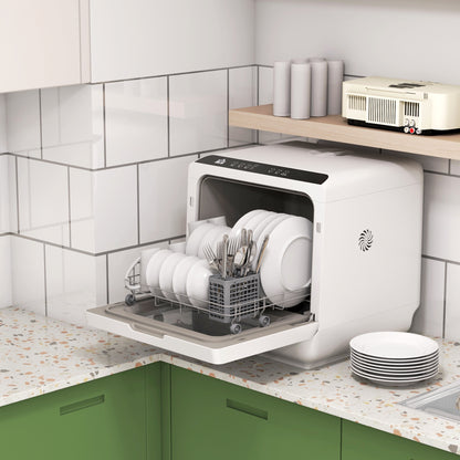 Six-Programme Countertop Dishwasher - White