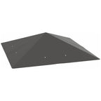 Outsunny 3 x 3(m) Gazebo Canopy Replacement Cover, Garden Gazebo Roof Replacement with Drain Holes, Water Resistant PVC Coating, 370g/?, UPF30+, TOP COVER ONLY, Grey