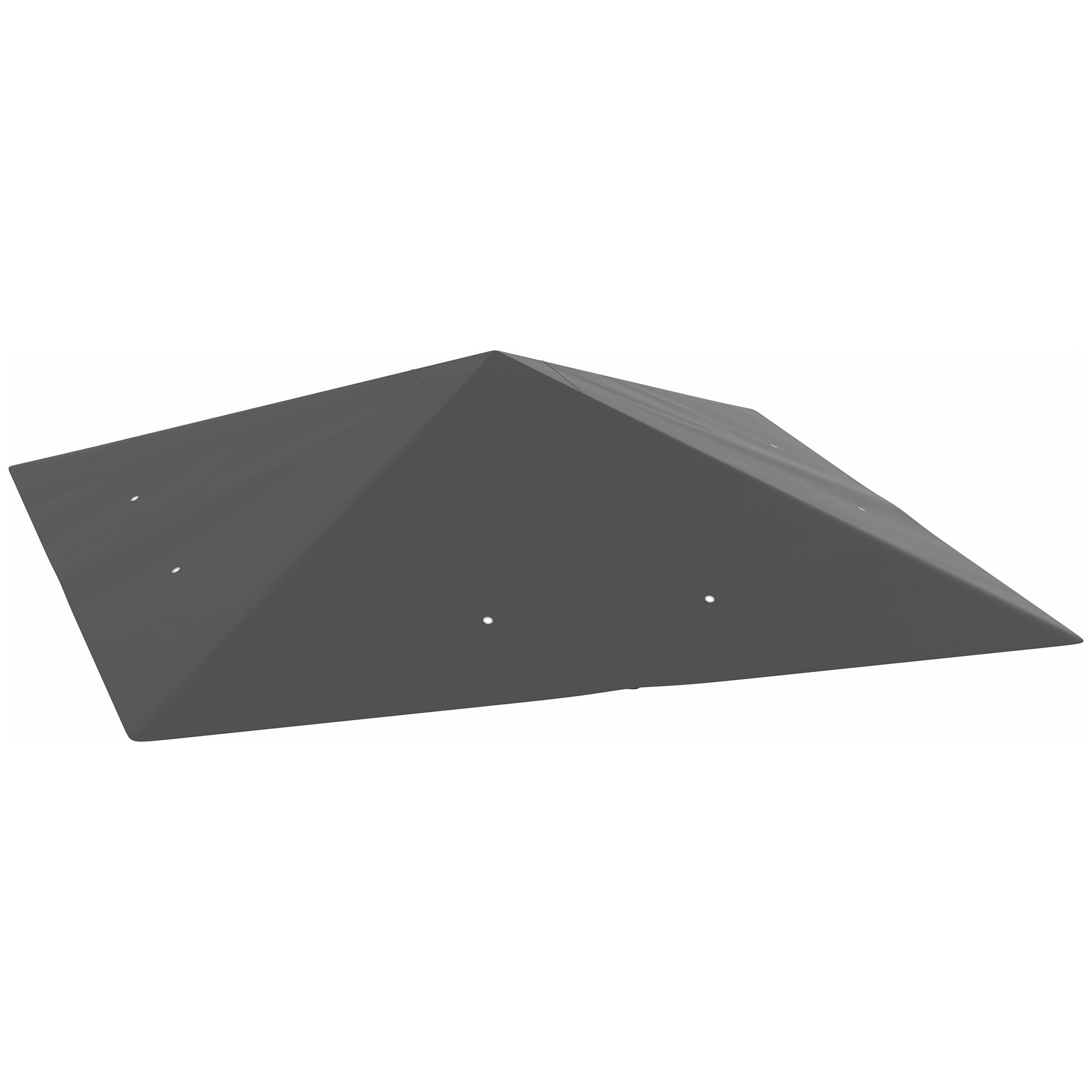Outsunny 3 x 3(m) Gazebo Canopy Replacement Cover, Garden Gazebo Roof Replacement with Drain Holes, Water Resistant PVC Coating, 370g/?, UPF30+, TOP COVER ONLY, Grey