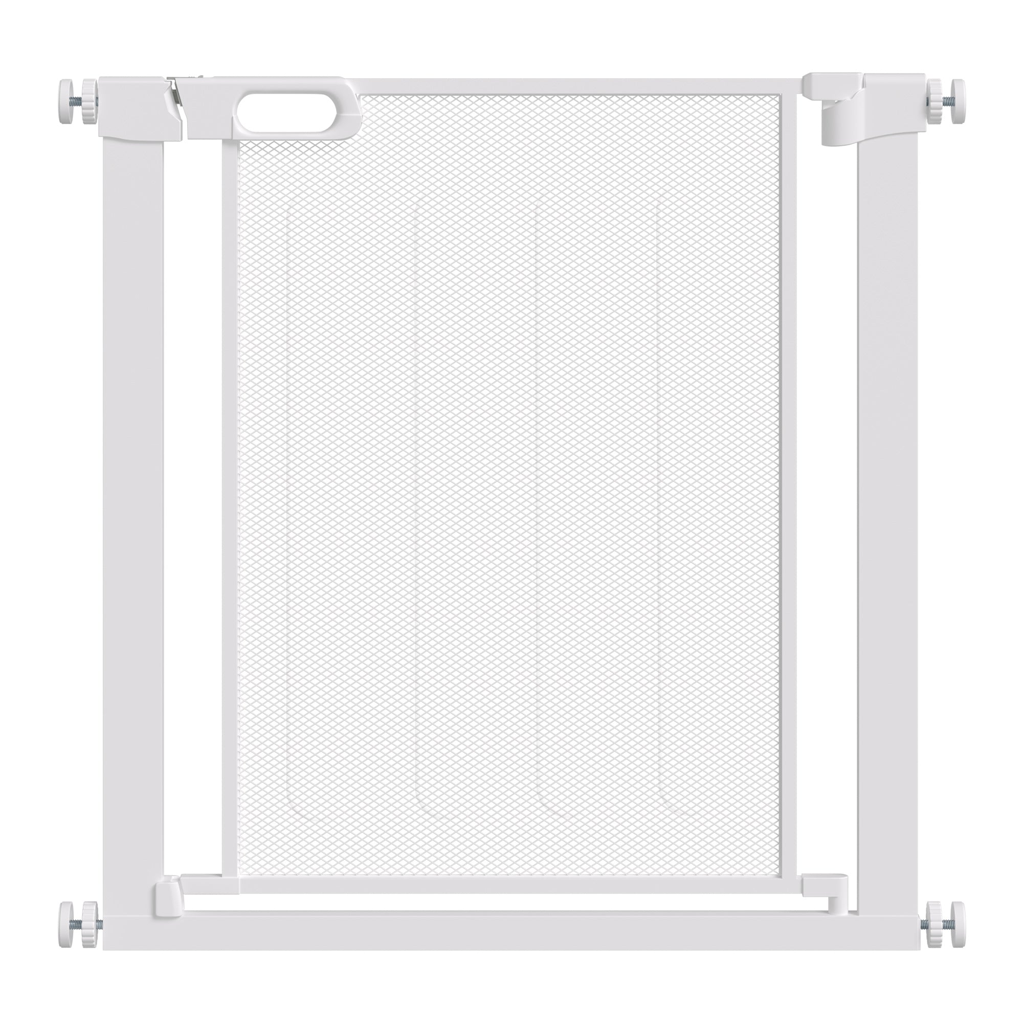 PawHut Pet Safety Gate, for Doorways, Staircases, Hallways, with 75-82cm Adjustable Width - White