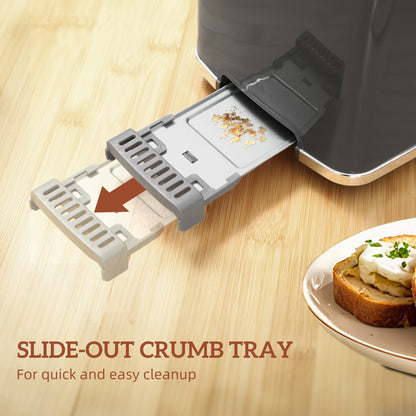 Touch Screen Kettle and Toaster Set - Grey