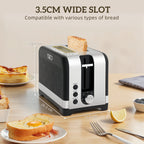 Sleek Textured Kettle and Toaster Set - Black