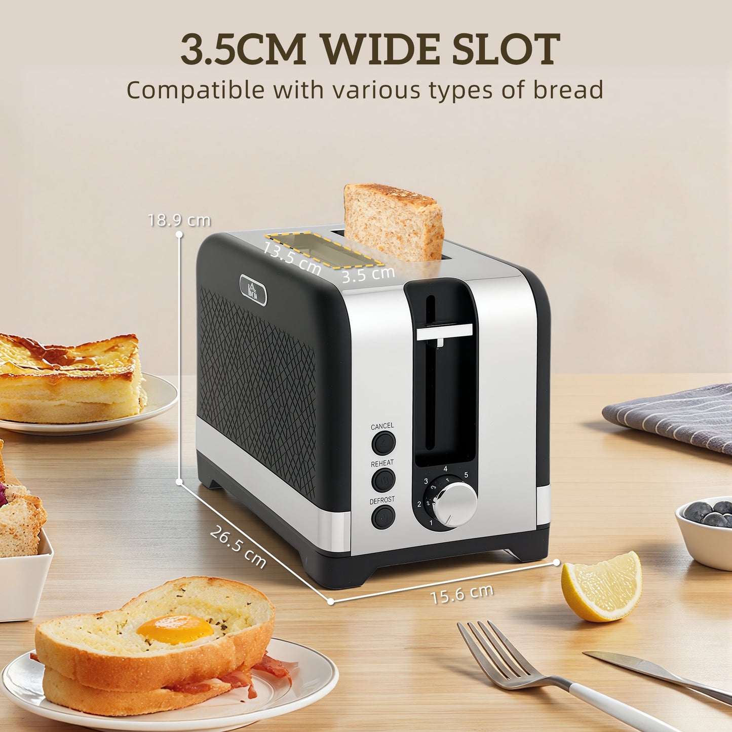 Sleek Textured Kettle and Toaster Set - Black