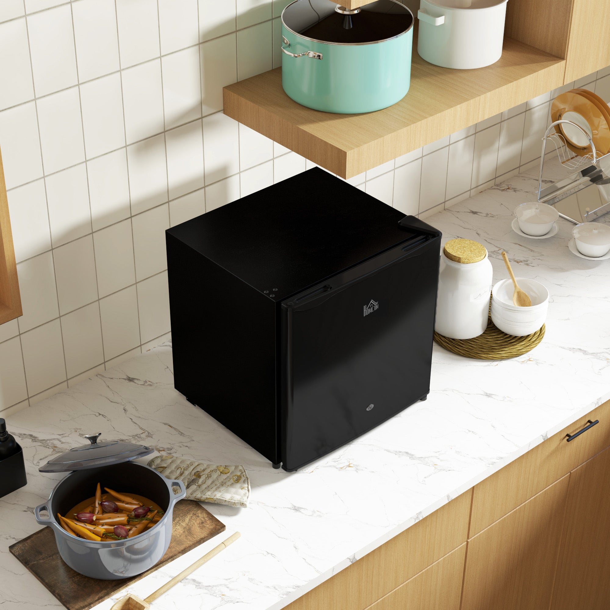 46 Litre Lockable Countertop Fridge - Black