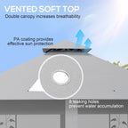 Outsunny 3 x 3m Steel Frame Double Roof Garden Gazebo - Light Grey