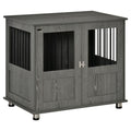 PawHut Dog Crate Table for Medium and Large Dogs with Magnetic Door for Indoor Use, 85 x 55 x 75 cm, Grey
