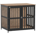 PawHut Dog Crate Furniture with Anti-Chew Resistant Mesh, Anti-Escape Single Door, for Medium Dogs, 80 x 55 x 72 cm