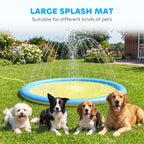PawHut Dog Splash Pad for Pets Dog Bath Pool Water Game