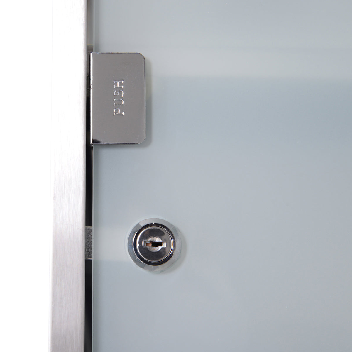 Stainless Steel wall mounted Medicine Cabinet with 2 Shelves + Security Glass Door Lockable 48 cm(H)