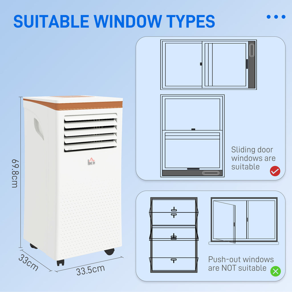 Portable Air Conditioner 10000 BTU, 4-in-1 Air Conditioning Unit with Cooling, Fan, 19.2L/Day Dehumidifier & Sleep Mode, LED Display, Remote Control, 24H Timer, Window Kit for Rooms up to 30?