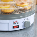 5 Tier Food Dehydrator, 245W Food Dryer Machine with Adjustable Temperature Control for Drying Fruit, Meat, Vegetable, Jerky and Pet Treat, White