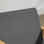 HOMCOM Set of 2 Accent Armchair, Living Room Chair, Wooden Upholstered Single Lounge Chair with Rubber Wood Legs and Padded Seat, Leisure Sofa Chair for Bedroom Office, Dark Grey