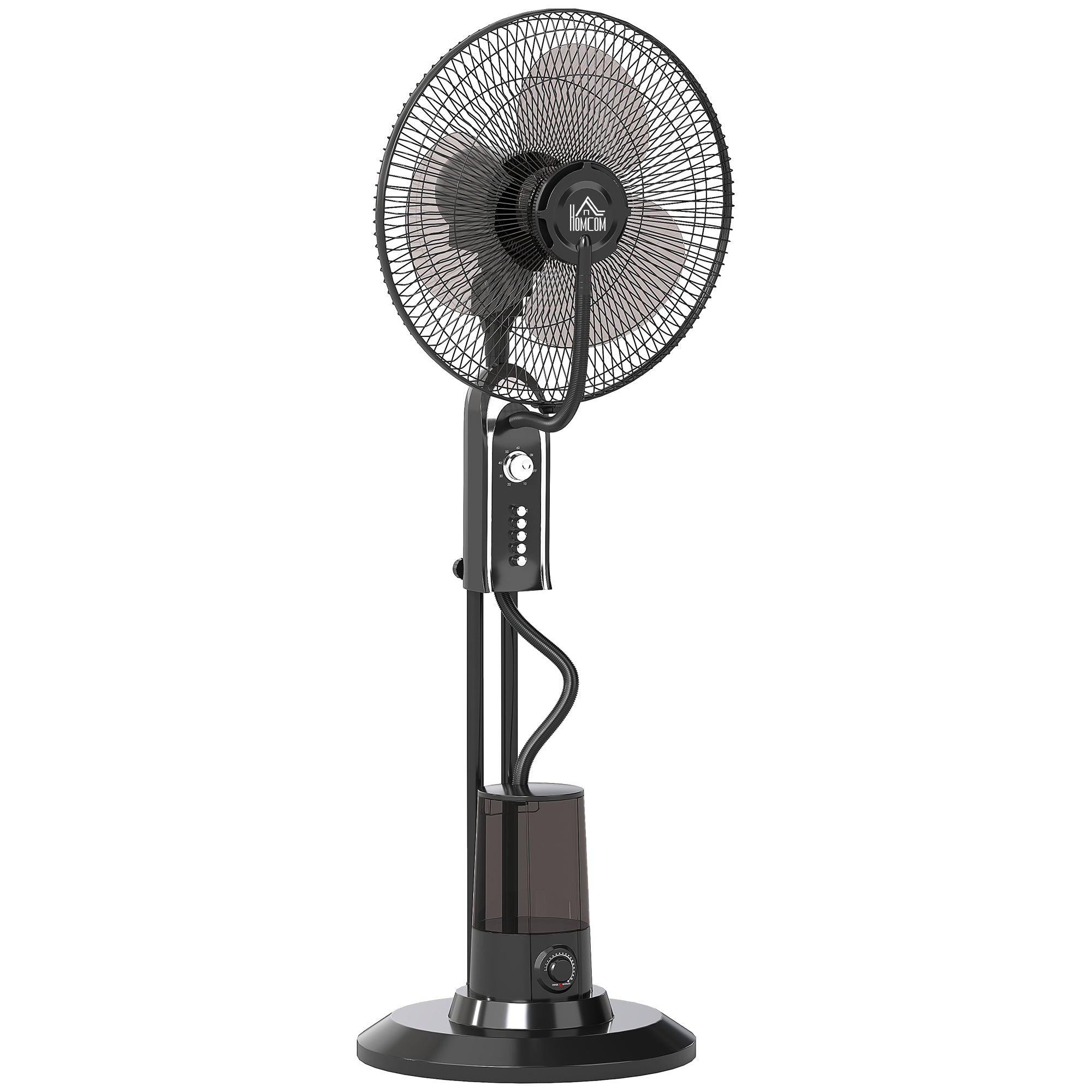 Pedestal Fan with Water Mist Spray, Spray Misting Fan with 70° Oscillation, Tilt Head, 3 Speeds, 3 Modes, Adjustable Mist, 3.2L Water Tank, for Home, 120 cm