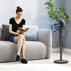 Pedestal Fan, Powerful Air Circulator, 36 Inch Floor Standing Fan with 3 Speed Settings, 70° Oscillating for Bedroom, Home and Office, Grey