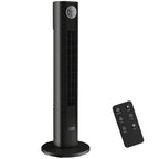 28dB Tower Fan for Bedroom, 36 inch, 8 m/s Velocity Standing Cooling Fan with 80° Oscillating, BLDC Motor, 12 Speeds, LED Display, 4 Modes, 12H Timer, Remote Control, Black
