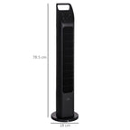 31" Oscillating Tower Fan with Remote Control, 4H Timer, 3 Speed 3 Modes, Quiet Electric Floor Standing Fan for Home Bedroom Office, Black