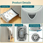 Modern Kettle and Toaster Set - Grey