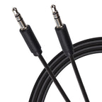 Maplin 3.5mm Aux Stereo 3-Pole Jack Plug to 3.5mm 3-Pole Jack Plug Cable - Black, 3m