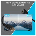Maplin HDMI Male to HDMI Female 4K Ultra HD Extension Cable - Black