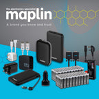 Maplin Lightning to USB-A Cable - Black, 0.5m