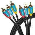 Maplin Triple RCA Phono to Triple RCA Phono Cable - Black, 3m
