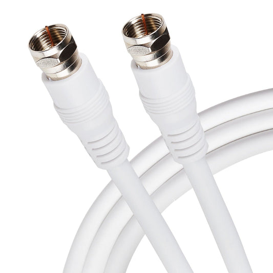 Maplin Satellite Cable Coaxial F Type Male to F Type Male - White